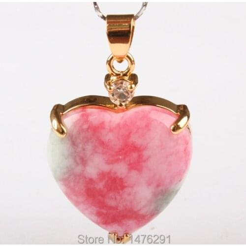 2016 New Fashion Red Jades Carnelian Heart Phnom Penh Crystal Pendant 1PCS 22x22MM