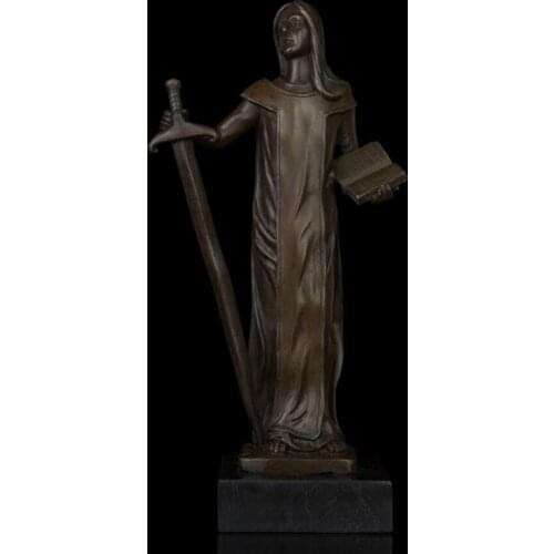 34 cm Western Art Deco Bronze Statue statue Marble Man Men Boy Church priest Copper Sculpture