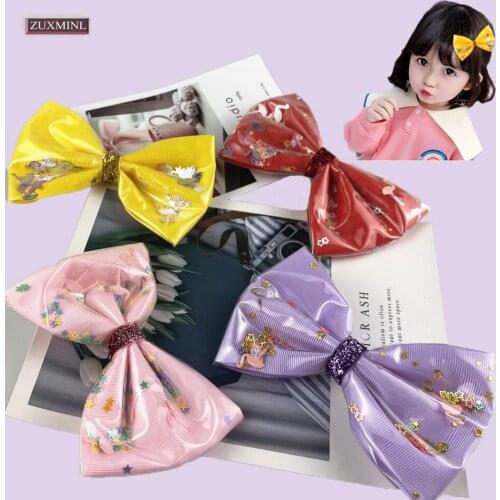 4.7 Inches Sequins Bows Hair Clips For Baby Girl Big Candy Bar Hairpin Kid Hairbow Hairclip Bobby Pins Children Accessories gift