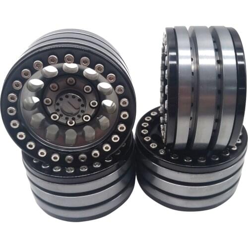 4pcs Alloy Rock Crawler Beadlock Wheel RIM 1.9 Inch for Axial Racing SCX10 TRX-4 TF2 JEEP RC CAR