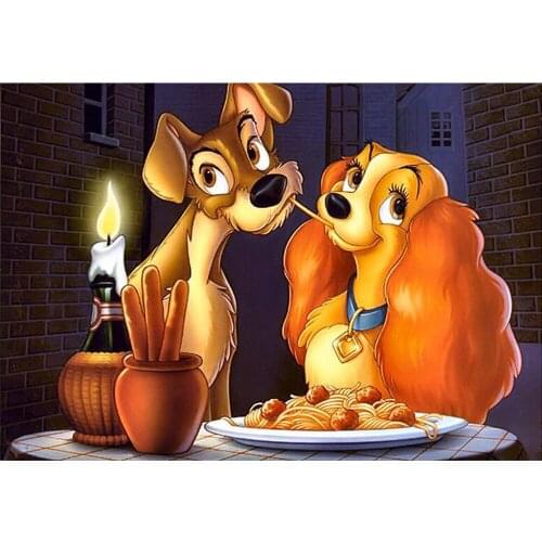 5D Diamond Mosaic Full Squarer/Round Diamond Embroidery Cartoon dog DIY Diamond Painting Cross stitch Kits Decor Paintings KL24