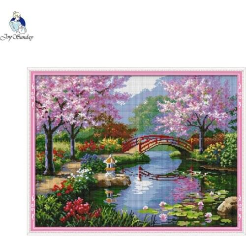 5D diamond embroidery beautiful park scenery pattern round square diamond set mosaic home decoration embroidery pattern handmade