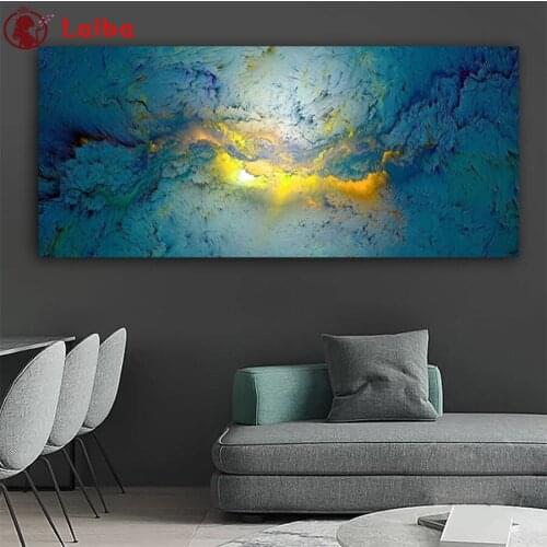 5d diy diamond painting Abstract art, colorful golden clouds diamond painting cross stitch mosaic embroidery diamond stones