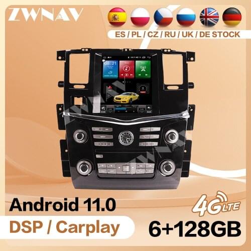 6+128G Tesla Carplay Radio Receiver For Nissan Patrol Y62 2010-2018 car Android 11 Player Video GPS Head Unit Auto Audio Stereo
