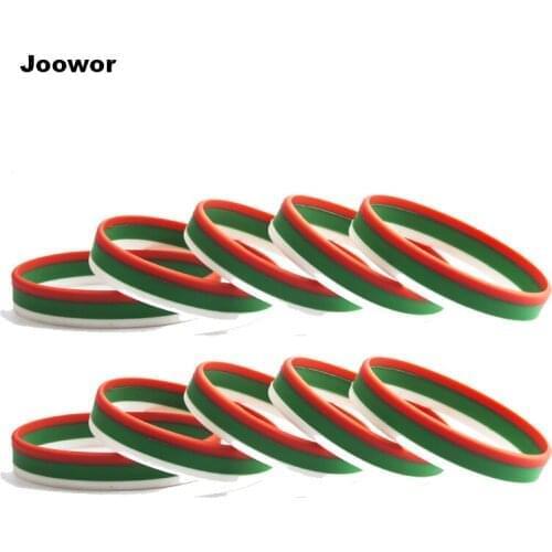 Bulgaria Flag Silicone Women Mens Bracelets Sports Wrist Strap jewelry FB-0026