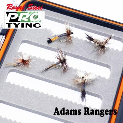 Hot 5pcs fly fishing adam flies range set 5 styles assorted parachute irrestible dry fly adam wulff trude artificial insect bait