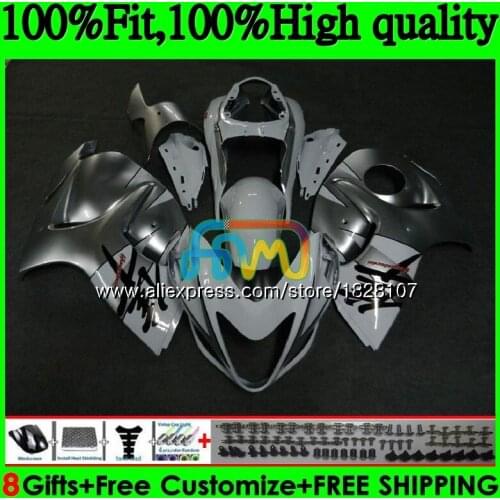 Injection For SUZUKI Hayabusa GSXR1300 08 Silver white 09 10 11 12 56BS.5 GSX-R1300 GSXR 1300 2008 2009 2010 2011 2012 Fairing
