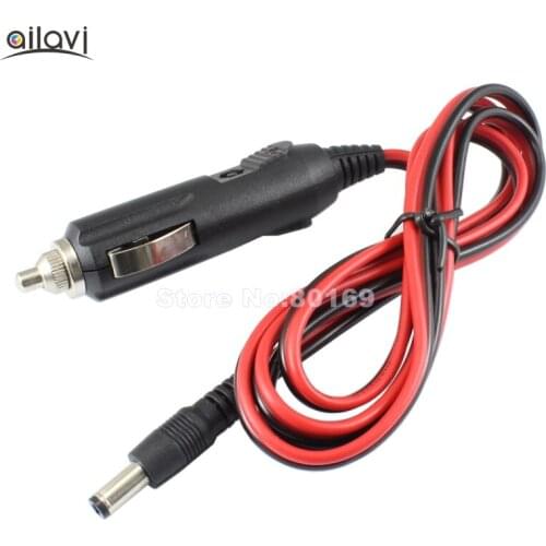 DC12V 3A Fast Charging Car Cigarette Adapter Cable DC5.5*2.1mm Male Interface Conversion Line With Fuse Indicator