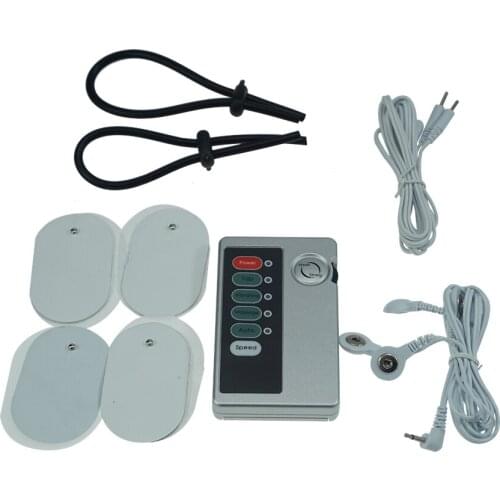 Multi electric shock adjustable penis cock ring extender massager physical therapy electro stimulation medical themed sex toys