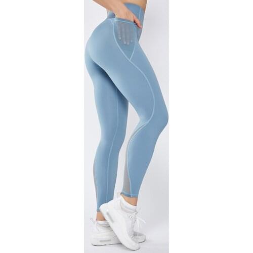 Legging Sport Women High Waist Fitness Leggings with Pocket Yoga Pants Gym Fitness Clothing Sport Pants For Women Girl Slim