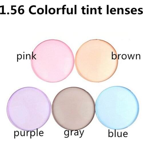 1.56 1.61 1.67 1.74Index optical Colorful Resin Lenses Single Vision With Tinting Prescription Sunglasses lens NO Polarized