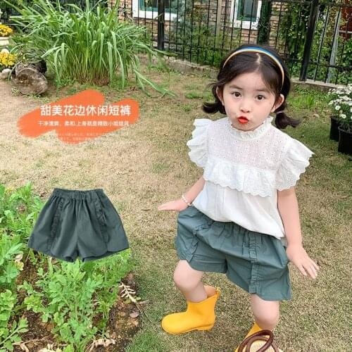 Summer New Arrival Korean style girls shorts pants all-match loose casual fashion cotton for cool cute baby girls