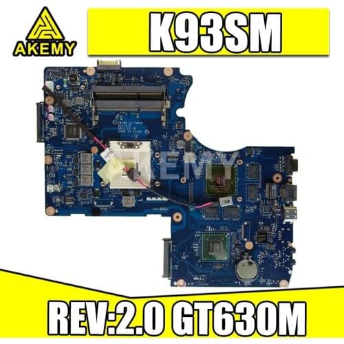 PBL80 LA-7441P REV:2.0 Laptop motherboard for ASUS K93SV K93SM K93S K93 Test original mainboard GT630M