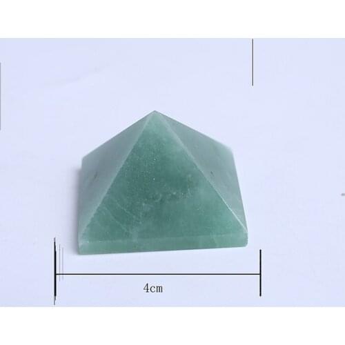 Pyramid-Finest Big Green Aventurine Quartz Crystal Gemstone 1.57" Carved Pyramidal Crystal Healing Crafts