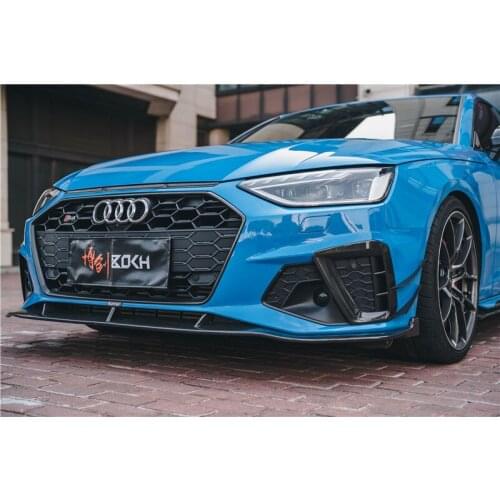 Suitable for 21 New Audi S4 Fiber Front A4 Modified Karbel Dry Carbon Rear Lip