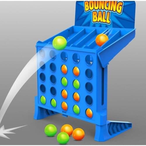 Bouncing Linking Shots Educational Toys ChildrenS Portable Jump Ball Four-Line Board Game Toy For Children Education Toy