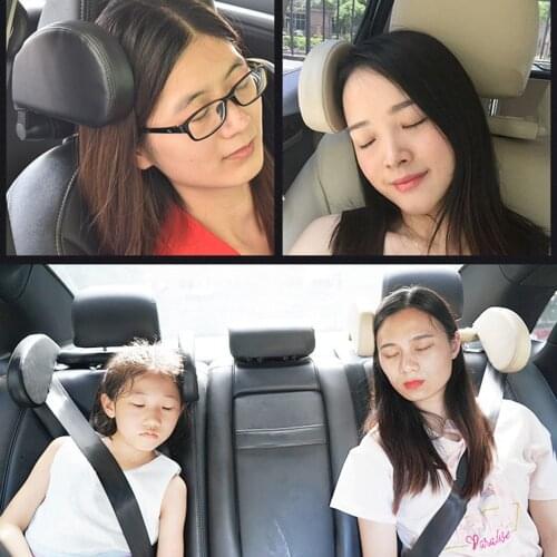 Universal Car Seat Headrest Pillow, Sleeping Headrest Memory Foam Neck Pillow Adjustable U-shaped Pillow