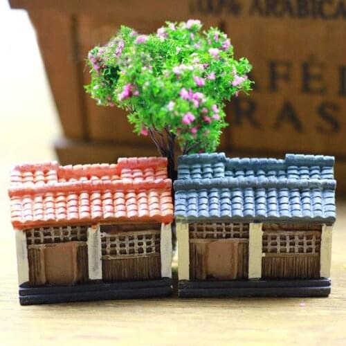 Vintage China House Miniature Fairy Garden Home Houses Decoration Mini Craft Micro Landscaping Decor DIY Accessories