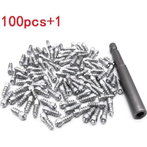 100 Pcs Stud Screw 9mm Auto Car SUV ATV Anti-Slip Screw Stud Wheel Tyre Snow Tire Spikes Trim Auto Accessor