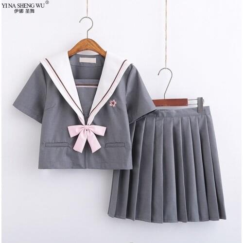Japanese Korean School JK Uniform Sets School Girls Sailor Suit College Wind Pleated Skirt Suit Female Students Cosplay Outfits