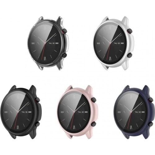 Tempered Glass Integrated Protective Shell For Huami Amazfit GTR2 ESIM Anti-Scratch Protective Sleeve Accessorie For Amazfit GTR