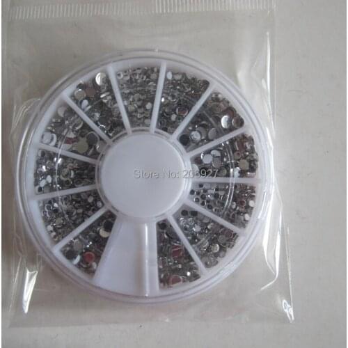 1PC OD-89 3D 4 Sizes Round Crystal Resin Rhinestone Decoration in wheel Shiny Nail Decoration Lovely Outlooking