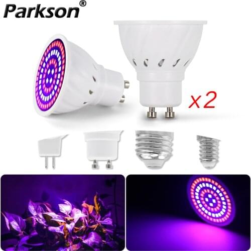 2pcs/lot E27 E14 GU10 MR16 Full Spectrum LED Grow Light PhytoLamp For Plant AC 220V Indoor LED Phyto Lamp For Flower Seedling