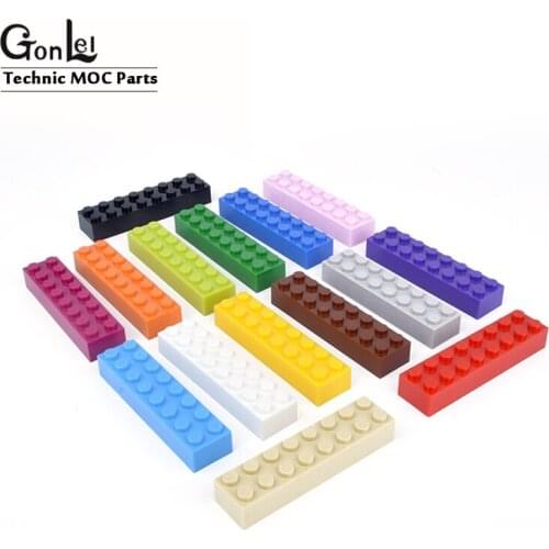 20Pcs MOC Thick Brick 2x8 Dots Building Blocks DIY Educational Creative Toys for Children Compatible with Bricks 3007