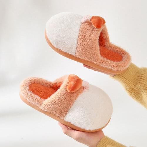 2021 Women shoes cute home slippers for grils indoor non-slip Furry soft warm slippers love dec slippers