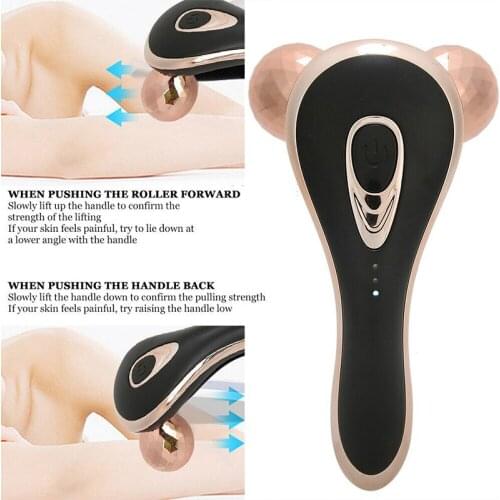 3D Rollers Facial Firming Massager Wrinkle Removal Skin Lifting Roller Tightening Relaxation Facial Body Beauty Instrument