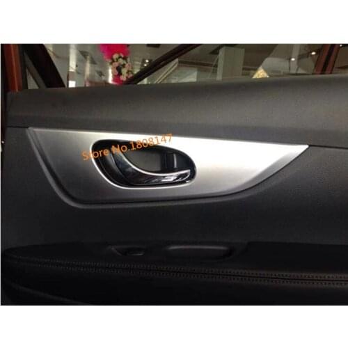 For Nissan X-Trail Xtrail T32/Rogue 2014 2015 2016 Car Sticker ABS Chrome Door Window Glass Panel Bowl Handle Frame Trim 4pcs