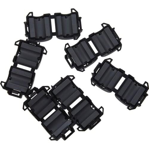 6 Pcs Black 8mm Dia Cord Ferrite Core Noise Suppressor Filters