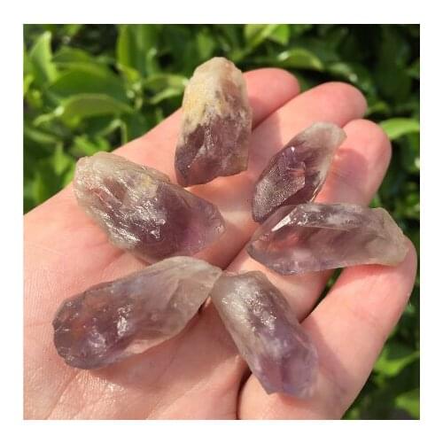 6pcs/lot Natural Amethyst Crystal Rock Stones Rare Gemstone Original Specimen Quartz Crystal Mineral Aquarium Decoration