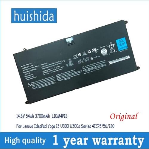 14.8V 54wh L10M4P12 New original Laptop battery for LenovoIdeaPad Yoga 13 U300 U300s 3700 mAh 4ICP5/56/120 series