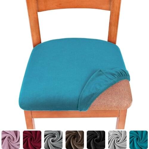 1/2/4/6 Pcs Velvet Fabric Chair Cover Stretch Seat Cover Chair Protector Cheap Slipcovers Elastic Chair Covers for Home