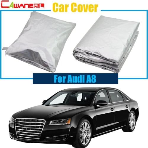 Cawanerl Car Cover Protection Cover Anti UV Sun Shade Snow Rain Resistant Cover For Audi A8 Free Shipping