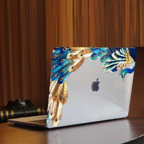 MTT 2020 Crystal Case For Macbook Air Pro 11 12 13 15 16 Peacock Feather Laptop Cover for macbook Pro 13 funda a2338 a2289 a2251