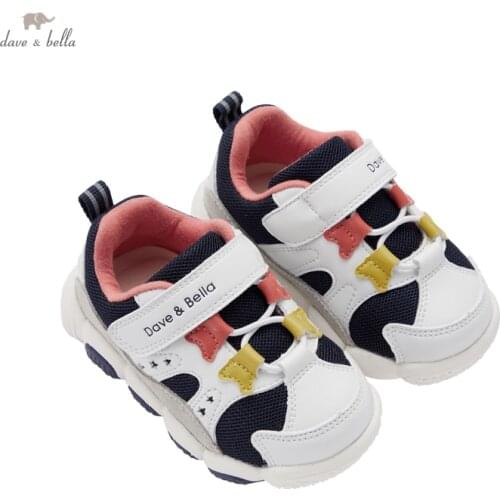 DBY18448 Dave Bella autumn baby unisex fashion patchwork shoes new born boys girls casual shoes