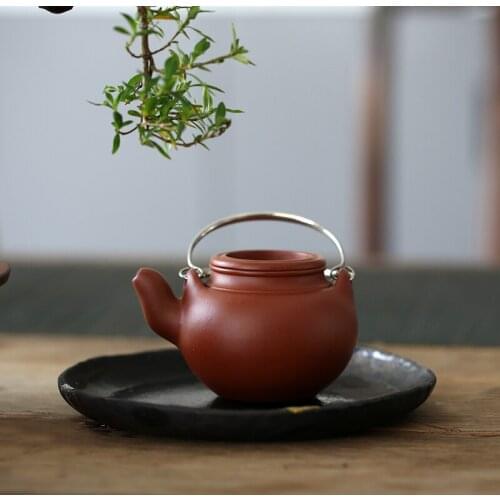 Hall are recommended yixing undressed ore pure hand purple small coal pit mud zhu egg package girder pot of 220 ml