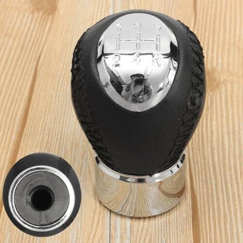 JX-LCLYL 5 Speed Leather Gear Stick Shift Knob For Maz-da 3 5 6 323 626 RX-8 Premavy MPV