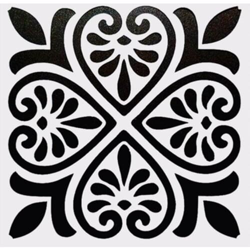 DIY Painting 15*15cm Vintage Pattern Stencil Template For Tile Furniture Floor Fabric Painting Decorative