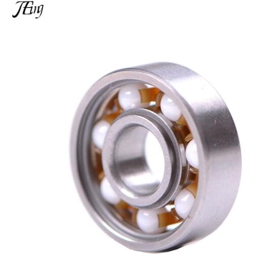 1PCS 608 Ceramic Bearing Alloy Inline Speed Ball Bearing Resistant Skateboard Bearings For Finger Spinner Wear