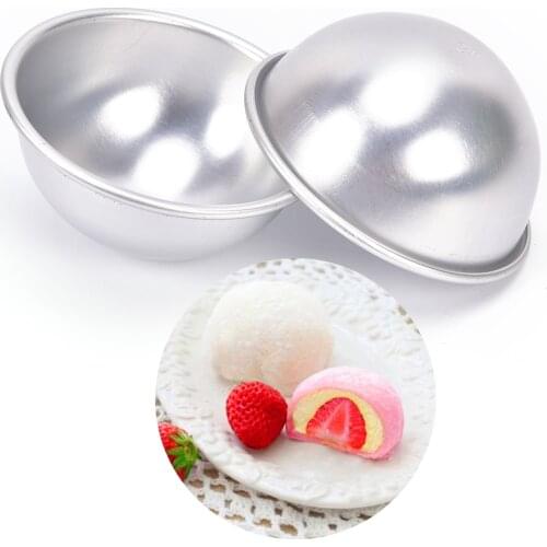 2Pcs 3Size Bath Bombs Metal Aluminum Alloy Bath Bomb Mold 3D Ball Sphere Shape DIY Bathing Tool Accessories Creative Mold