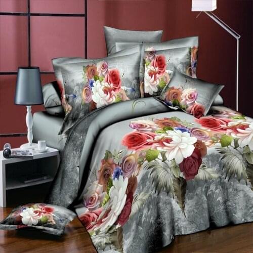3pcs Flowers Duvet Cover Set Bedding Set 3d Bedding Digital Printing Bed Linen Queen Size Bedclothes Home Textile