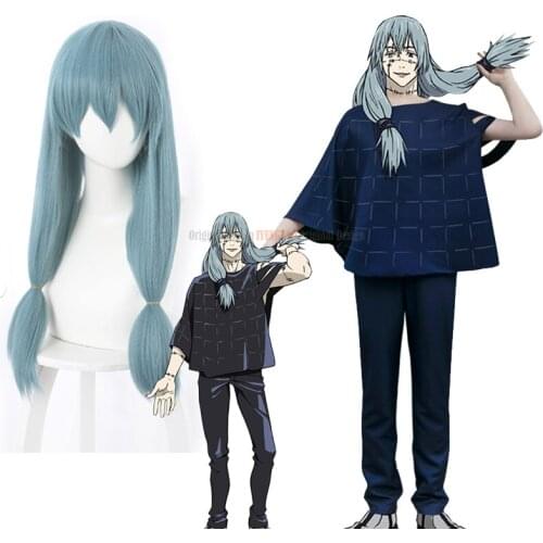 Mahito Cosplay Costume Jujutsu Kaisen Adult Coat and Pant Unisex Uniform Halloween Party Costumes Mahito Wigs Anime Headgear