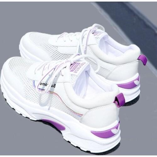 2021 Summer New Student Lightweight Breathable Hollow Mesh Casual Sports Shoes Fashion White Shoes Womens Vulcanized Shoes