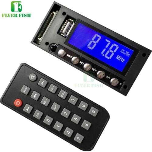 English ver Bluetooth MP3 Player Module Support 8GB/16GB SD USB Blue LED Screen FM DC/AC 12V Stereo Mono Sound Car MP3 decoding