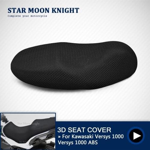 Motorcycle Accessories Seat Anti-Slip Cushion 3D Spacer Mesh Fabric Cowl Cool Cover for Kawasaki VERSYS 1000 VERSYS1000 ABS