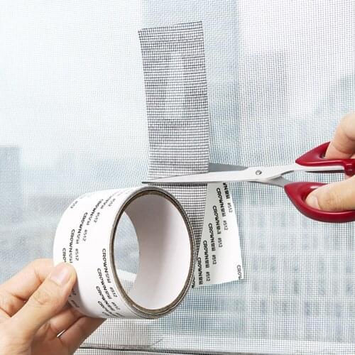 Anti-Mosquito Screen Window Patch Repair Broken Hole Stickers Self-Adhesive Window Paster Net Yarn Subsidies Tape