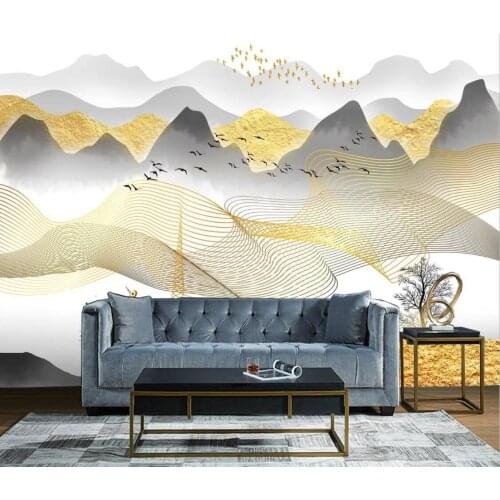 Beibehang Custom Wallpaper modern Style Abstract landscape painting Mural Living Room TV Background Wall wallpaper